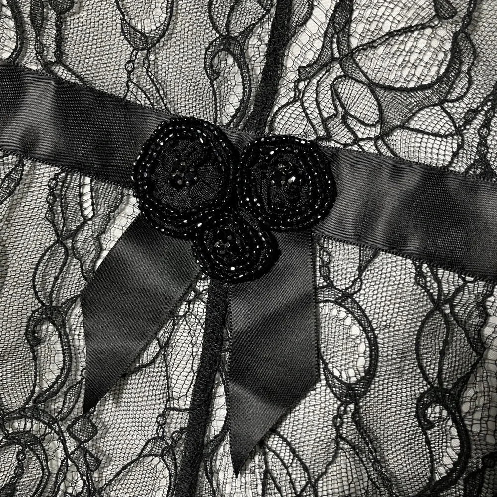 Vintage Y2K Black Cream Lace Bustier Corset Going Out Top. XS. Gothic Whimsigoth - Picture 8 of 9